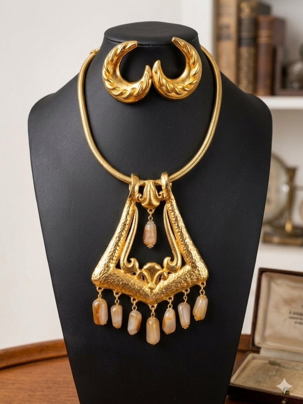 Vintage Goldette Etruscan Revival Statement Set